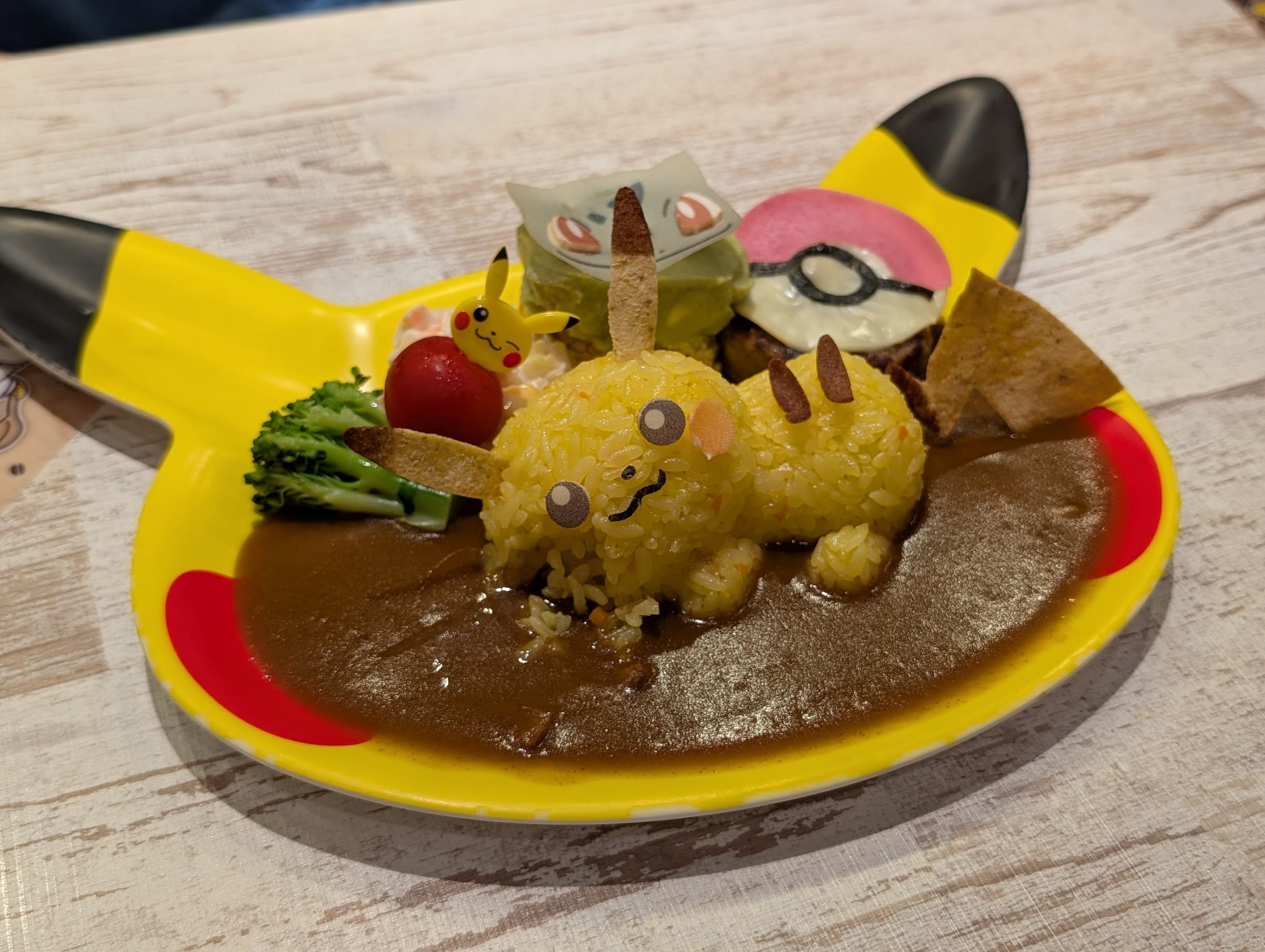A Pikachu curry rice bowl