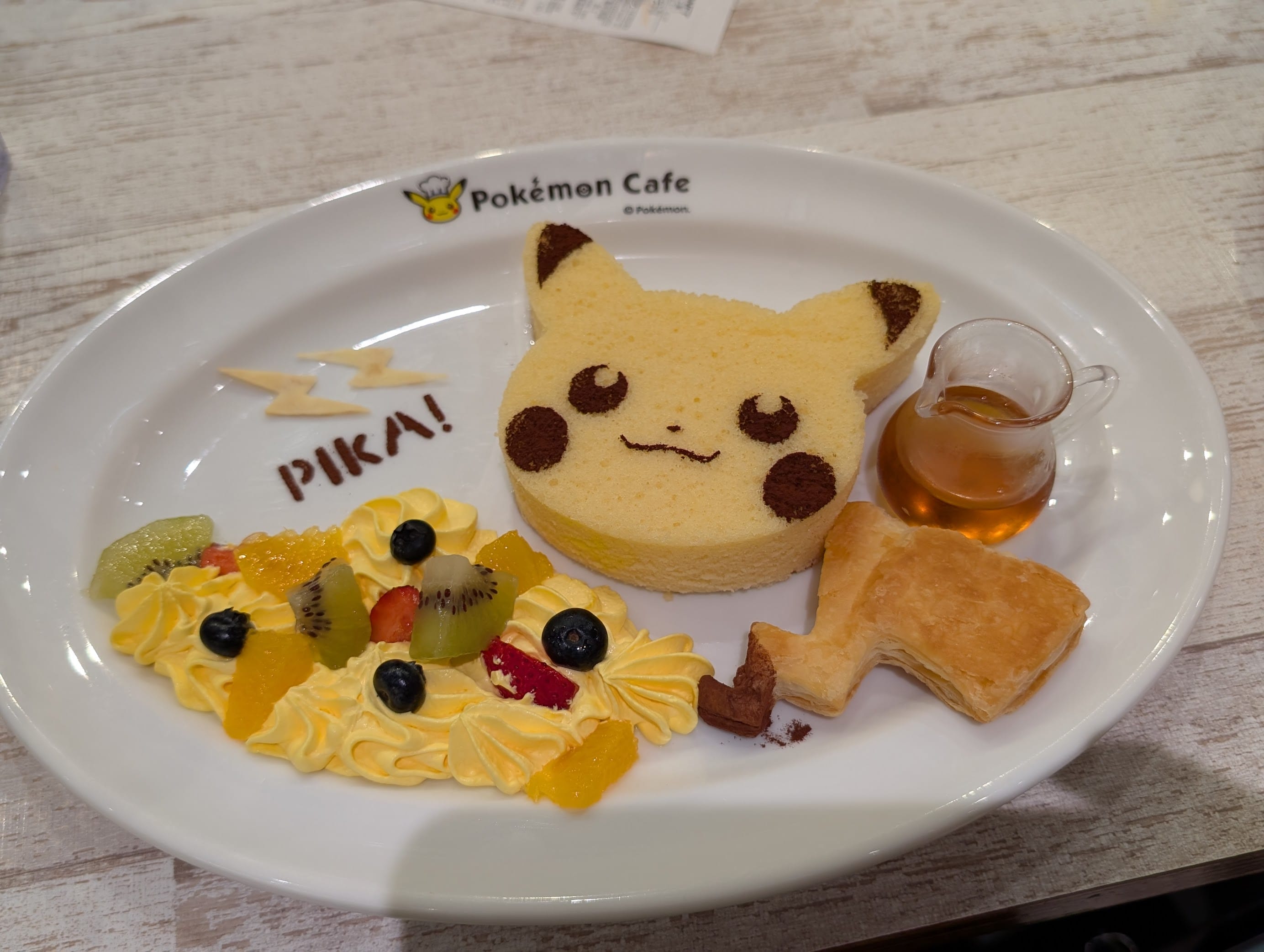 A pikachu dessert dish