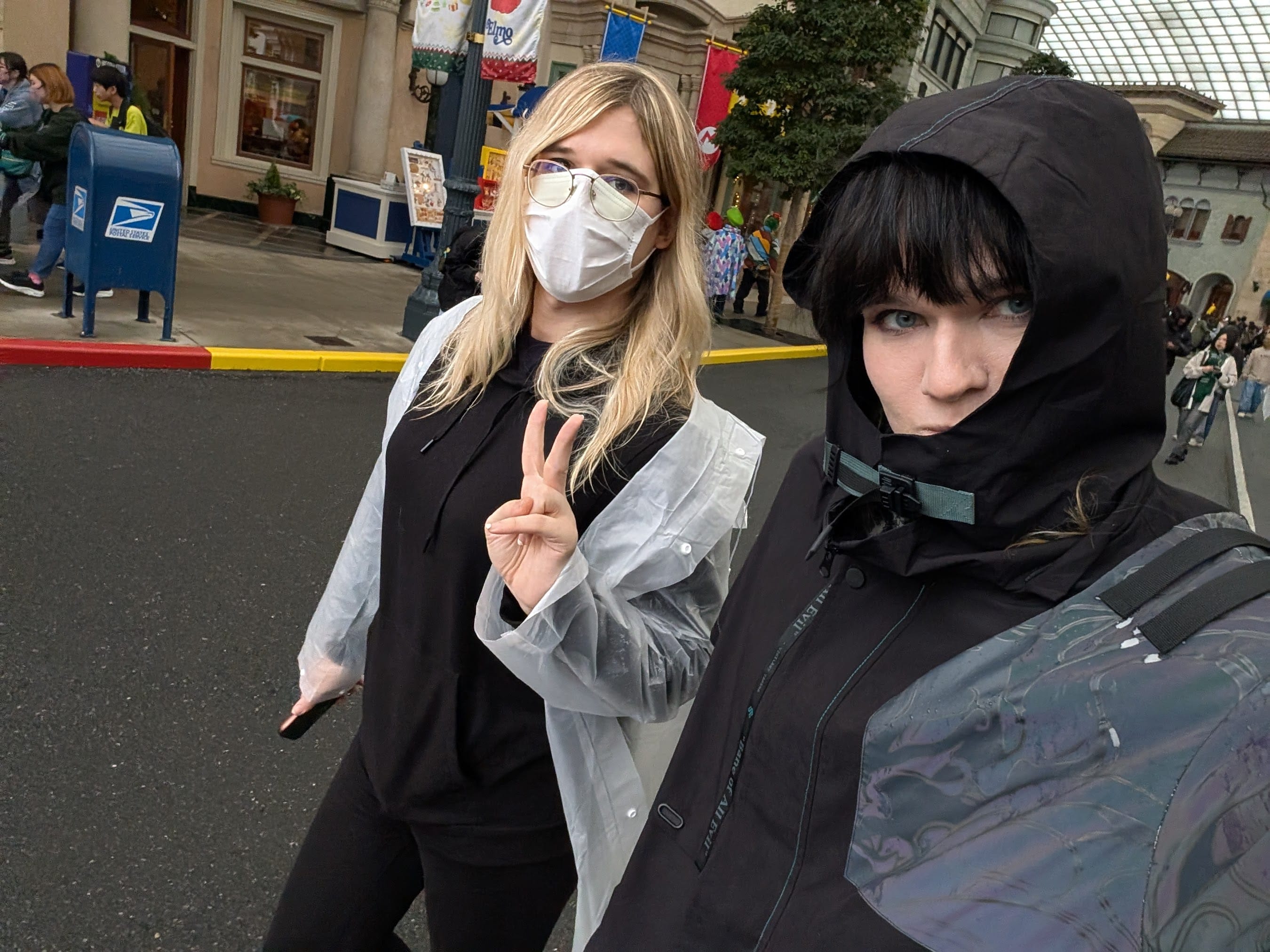 Val taking a selfie with Vivi on the way to the park